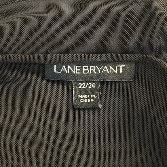 Lane Bryant Black Sheer Floral Boho Embroidered Short Sleeve Top Size 22/24 - Picture 6 of 6